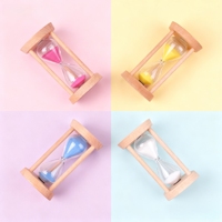 Sablier artisanal en bois naturel, design minimaliste, 1, 3, 5 minutes, pour anniversaires, jeux d'enfants, mariages, décoration intérieure