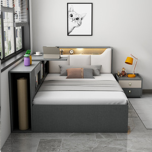 <span class=keywords><strong>Cama</strong></span> Infantil Moderna y Sencilla con Cajones y Armario Lateral, con Luz en <span class=keywords><strong>la</strong></span> Cabecera, para Dormitorio Infantil - Product Image 4