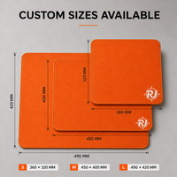 Alas Mouse Gaming Hitam Kain Speed Cloth Permukaan SBR Persegi Panjang 450 X 400 X 3mm Anti-Selip Tersedia untuk Pengaturan Game
