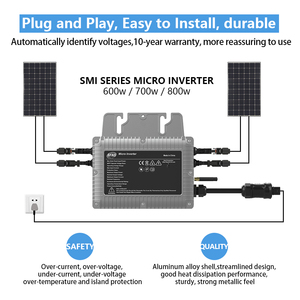 <span class=keywords><strong>Jesudom</strong></span> Micro onduleur intelligent 600W 700W 800W DC22-60V convertir en AC110V230V interne TUYA APP onduleur de réseau solaire - Product Image 3