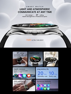 Reloj deportivo ultrafino SK42 redondo de 1,6 pulgadas con varias opciones para hombres y mujeres, opciones de esferas múltiples, reloj inteligente, reloj de seguimiento de salud - Product Image 4