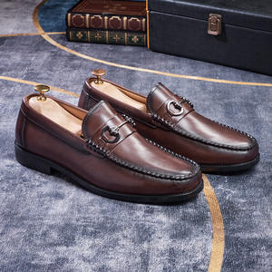 Chaussures en cuir de luxe pour hommes, à bout carré, rehaussantes, pour affaires, en cuir de vachette de haute qualité, faites à la main, décontractées, pour l'automne - Product Image 4