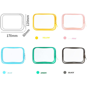 Custom Logo <strong>Women</strong> Clear Plastic Makeup <strong>Bags</strong> Cosmetiquera <strong>Travel</strong> Organizer <strong>Toiletry</strong> <strong>Bags</strong> Transparent Cosmetics Pouch with Zipper - Product Image 2