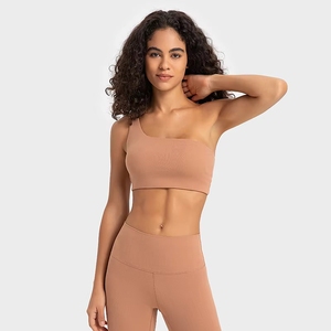 Top Deportivo Sexy de un Solo Hombro con Diseño Acanalado Personalizado al por Mayor, <span class=keywords><strong>Ropa</strong></span> Deportiva para Mujer, para <span class=keywords><strong>Yoga</strong></span> y Ejercicio al Aire Libre - Product Image 3
