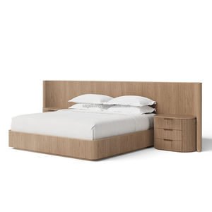 Sageliving Luxury King Size Extended Shelter Bed with Closed Nightstands <strong>Modern</strong> Wooden Bedroom Sets Furniture - Product Image 3