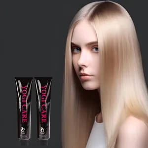 Crema de tinte para el cabello natural con bajo contenido de amoníaco OEM, crema orgánica para teñir el cabello con etiqueta privada femenina