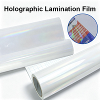 Rouleau de film de plastification à froid holographique uni, résistant aux rayures, en PVC, pour photos, artisanat d'intérieur, publicité et décoration
