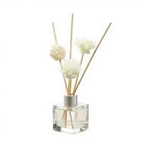 Flacon diffuseur à bâtonnets en verre sans BPA de 50 ml, sans alcool, écologique, pour parfum d'ambiance et huiles essentielles, cadeau floral, directement de l'usine