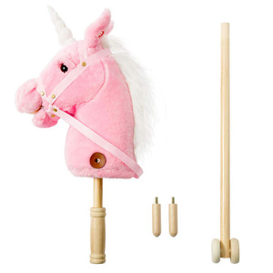 Nuevo unicornio Hobby Horse Stick Head Riding Plush Toy Horse Riding Stick con <span class=keywords><strong>sonidos</strong></span> de <span class=keywords><strong>caballos</strong></span> - Product Image 4