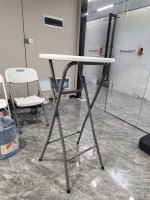 Tables rondes pliantes d'extérieur en plastique, design moderne, diamètre 60 cm, 110 cm, blanches, mini-bar pliable, table à manger
