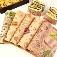 Kertas Pembungkus Makanan Cepat Saji Anti Minyak Berlapis PE Khusus Satu Sisi