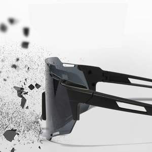 Lunettes de soleil de cyclisme Ouluo pour l'extérieur, protection UV400, coupe-vent, en polycarbonate, multicolores, pour la route, le vélo, utilisation jour et nuit - Product Image 4