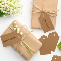 Étiquette autocollante en papier kraft brun avec logo personnalisé, étiquettes écologiques en gros pour la promotion des emballages