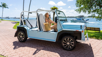 Mini coche eléctrico aprobado por la CEE de 96V para 4 personas impermeable de aluminio Moke Beach Buggy Cars Morris Mini Moke