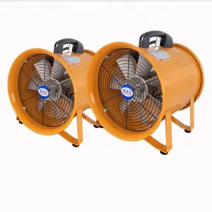 110V 60Hz SHT-25 10 "ventilateur axial portatif industriel utilisé pour la ventilation dans l'usine de transport d'air de tunnel-Orange