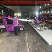 Machine à clapet de verre, capacité de 60 kg, 800kg, hauteur de levage de 5m, pierres, lames de marbre, chariot en granit, levage sous vide