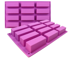 Moule en silicone rectangulaire de 100 ml, grande cavité, moules à savon faits à la main pour la fabrication industrielle de savon - Product Image 1