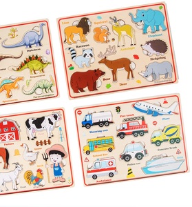Vente en gros de <span class=keywords><strong>puzzle</strong></span> tridimensionnel pour l'éducation précoce des enfants, jouet en bois pour le trafic d'animaux pour bébés de 1 à 2 ans - Product Image 1