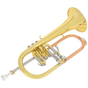 Flugelhorn Professionale in Sib, Laccatura Dorata, Tubo di Proiezione in Ottone Fosforoso, Corpo in Ottone, Popolare Tromba Flugelhorn, Vendita all'Ingrosso - Product Image 6