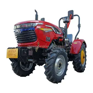 Yüksek kaliteli kompakt yardımcı 50HP 4WD tekerlekli traktör tekerlekli tarım traktörü