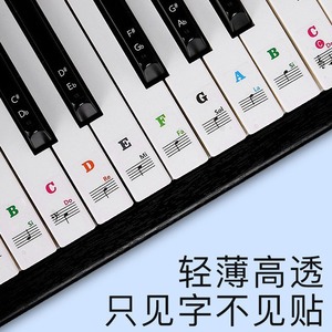 Piano <b>Key</b> Sticker 88 <b>Keys</b> Transparent Note <b>Labels</b> For Keyboard Instrument Accessories - Product Image 3