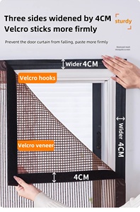 2025 Mùa Hè Mềm Ma Thuật Cửa Lưới Muỗi Lưới Thiết Kế Hiện Đại Phong Cách Từ Lưới Màn Hình Cửa Rèm Cho Muỗi - Product Image 5