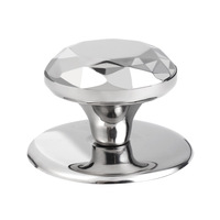 Poignée de couvercle de casserole en acier inoxydable à motifs de diamant Bouton de couvercle en métal de style coréen pour ustensiles de cuisine Accessoire universel de vapeur domestique