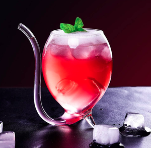 Pailles en plastique Vampire, verres à cocktail en gros pour décorations de fête d'Halloween, tasses à mocktail sanglantes avec couvercles - Product Image 2