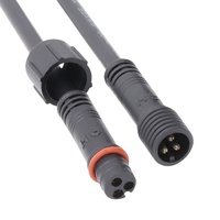 Étanche 3Pin mâle femelle AC connecteur de câble d'alimentation IP65 LED faisceau de câbles IP65 pour système de contrôleur de lampe de route solaire