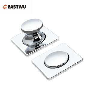 Caravan Motorhome ambulance cabinet brown lock mechanism and chrome push button Lock Latch RV Boat Yacht  Furniture Lock Handle - Product Image 4