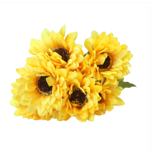 Ramo de Girasoles de Seda al Estilo Natural para Decoración del Hogar, Flores Artificiales de la Marca <span class=keywords><strong>Cannan</strong></span>, Semi-manuales, Venta al Por Mayor del Fabricante - Product Image 1