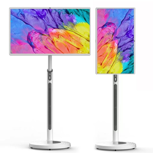 Écran portable 24 pouces, Smart TV, écran tactile IPS, moniteur portable, support de sol pivotant à 360° sans fil, haut-parleur intégré pour la maison - Product Image 1