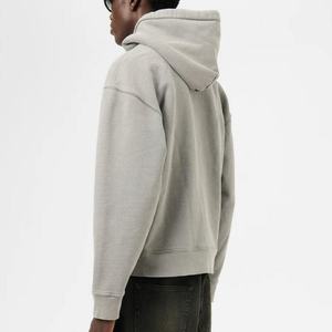 Fournisseur de sweat-shirts à capuche unisexes, coupe ample, épaules tombantes, logo personnalisé, blanc, luxe, coupe-vent, respirant, en coton, fermeture éclair, pour hommes - Product Image 6