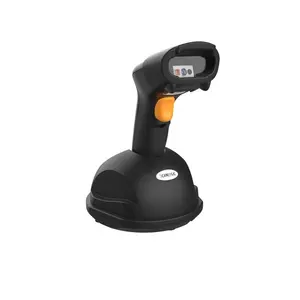 Scanner de código de barras sem fio, usb, com base 1d 2 d qr, scanner de código de barras de mão