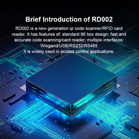 Sistema de Control de Acceso Rakinda RD002, Lector de Tarjetas IC con Código QR Dinámico Wiegand, Interfaz Wiegand para Torniquete, Compatible con Android, 3-5 cm
