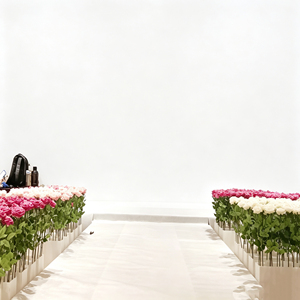 Pared de Flores Rosadas Multitono, Ideal para Fiestas de Cumpleaños Infantiles, Decoración de Graduación y Carnaval - Product Image 5