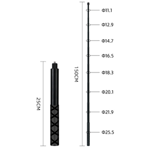 Gậy selfie chất lượng cao insta360 150cm Gậy selfie vô hình X5/x4/X3 Phụ Kiện máy ảnh thể thao gậy selfie vô hình - Product Image 2