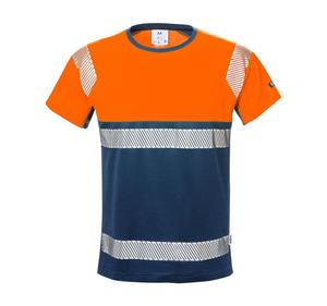 Camiseta de alta visibilidad UPF 40 + Polo de protección <span class=keywords><strong>solar</strong></span> UV con transferencia reflectante a rayas - Product Image 1