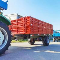 Remorque de déchargement automatique à double face Tracteur agricole Remorque à benne basculante