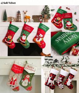 Non Woven Felt Velvet Hanging Decoration Candy <b>Gift</b> Bag Packing Sock Custom Christmas Stockings for Embroidery - Product Image 4
