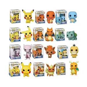 Boneco de ação Pikachu Funko pop Pokémon, modelo de anime japonês, boneco de ação em PVC com protetor funko pop, atacado por atacado OEM