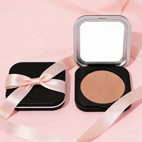 Fond de Teint Compact Minéral Naturel OEM, Marque Privée, Poudre Pressée, Imperméable, Contrôle du Sébum, Éclaircissant, Fini Mat, Protection Solaire Légère
