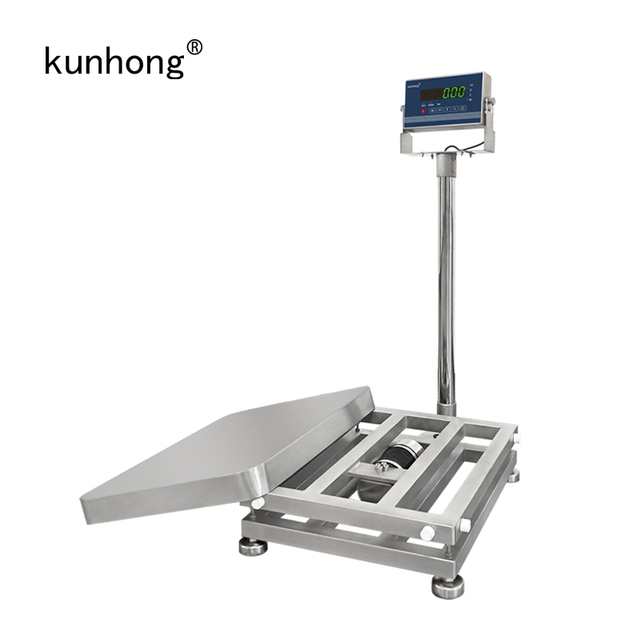 HTW-B2-IP67 300kg/500kg High Precision Wireless Scale Weighing Platform Scale Stainless Steel LED Indicator Bench Scale