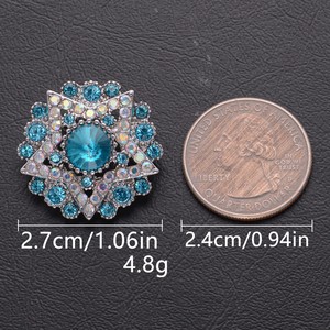 Nhà Máy Trực Tiếp Tùy Chỉnh Hollow-out Đầy Đủ Rhinestone Kim Loại Nút Cho Thời Trang Hàng May Mặc 12-30Mm - Product Image 6