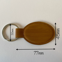 Personalisierter Monogramm-Schlüsselanhänger Lasergravierter PU-Leder-Schlüsselanhänger Kundenspezifischer Blanko-Lasergravierbarer Kunstleder Ovaler Schlüsselanhänger