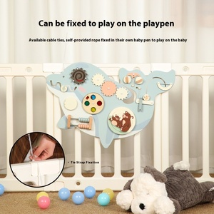 Giáo dục mầm non đồ chơi bằng gỗ động vật nhỏ tường trò chơi trang trí mặt dây chuyền tường bận trò chơi - Product Image 4