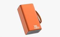 Batterie externe portable 20000 mAh PD 100W à charge rapide pour MacBook, avec câble intégré, idéale pour l'extérieur – Nouveau produit OEM tendance 2026