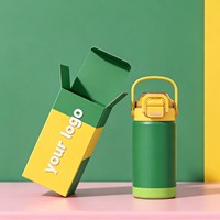 Bouteilles isothermes en acier inoxydable pour enfants avec logo personnalisé, vente directe usine, avec nouvelle paille, idéales pour cadeau de remise de diplôme