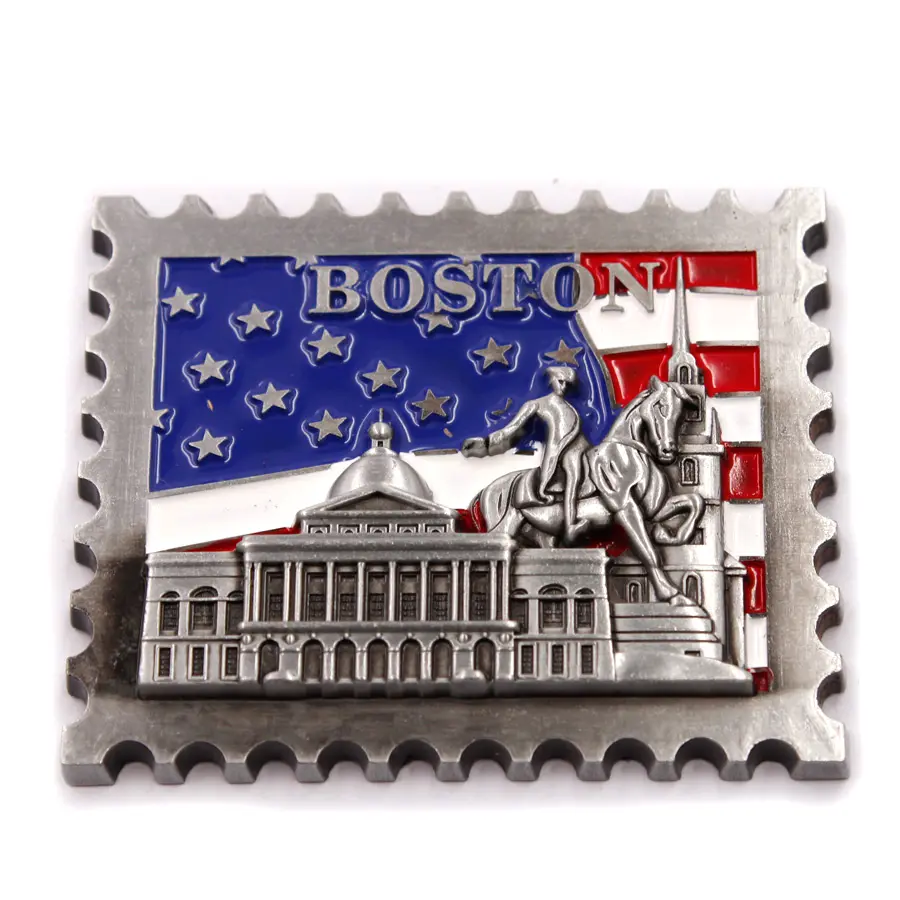 Bloc magnétique Souvenir Boston, jouet pour réfrigérateur, logo des états-unis, maison, puzzle