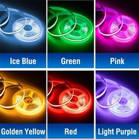 Barres LED COB24V320D basse tension 12V, rouge monochrome, cuivre, IP20, USB, télécommande, éclairage ambiant décoratif KTV